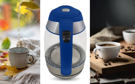 Electric kettle with temperature control WK-2020 blue