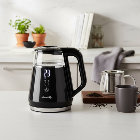 Електрочайник Łucznik WK-2503 COMPACT+ Чорний 1L 1100 W