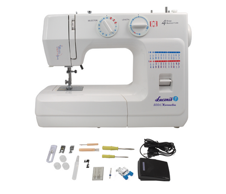 Kornelia II 2004 sewing machine with feet, needles and bobbins