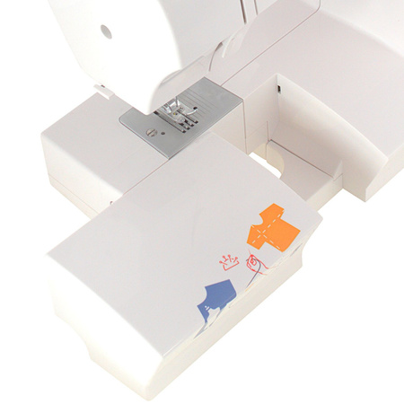 Lucznik Laura 555 sewing machine with a set of feet