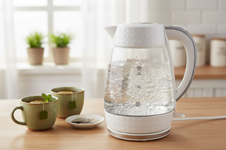 PK-2018 electric glass kettle - white