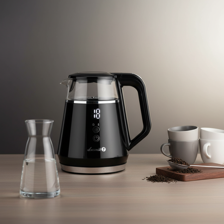 Електрочайник Łucznik WK-2503 COMPACT+ Чорний 1L 1100 W