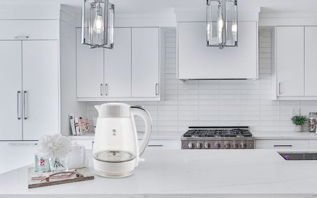 PK-2018 electric glass kettle - white