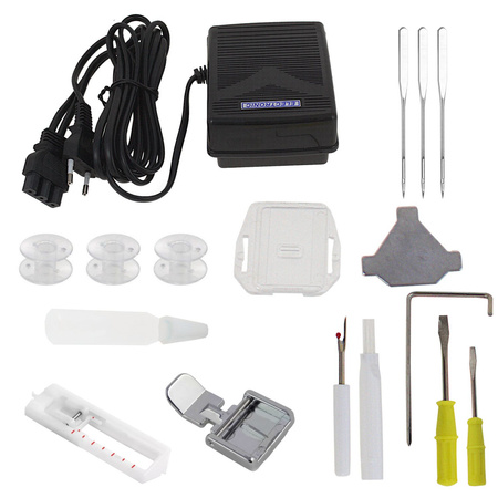 Lucznik Zofia II 2015 sewing machine with a set of feet