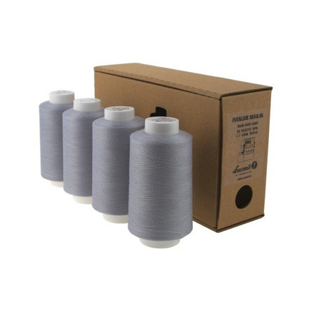 Set of overlock threads Lucznik Regular - Ash green