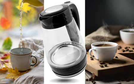 PK-2018 electric glass kettle - black