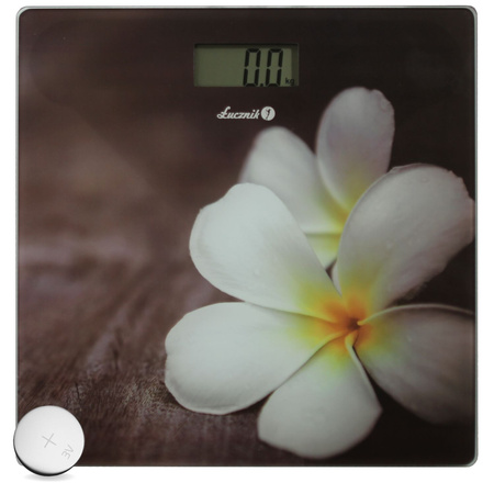 Electronic bathroom scale BS-973 W14 - plumeria