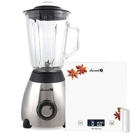 Blender kielichowy BL-566 + szklana waga kuchenna