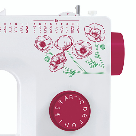 Lucznik Polonia 2018 sewing machine with case, thread, needles and bobbins