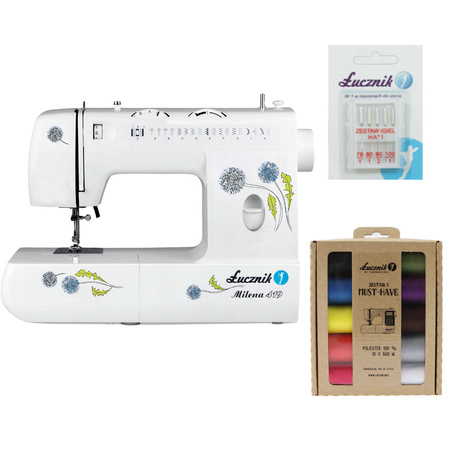 Milena II 419 sewing machine with thread and needle set