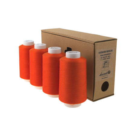 Lucznik Regular overlock thread set - Orange