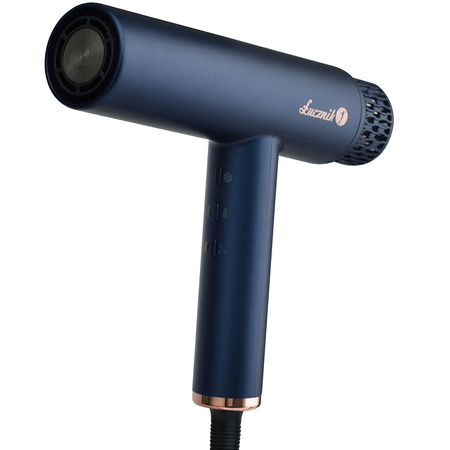 Suszarka do włosów BLDC Łucznik HyperAir IQ 1.0 Midnight Blue1800W z funkcją jonizacji ujemnej