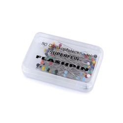 Kolíky se skleněnou hlavičkou o délce 34 mm