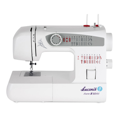 Lucznik Ewa II 2014 sewing machine with case, thread, needles and bobbins