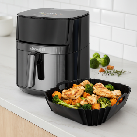 Beztłuszczowa frytownica AF-1500 air fryer steam + wkład silikonowy