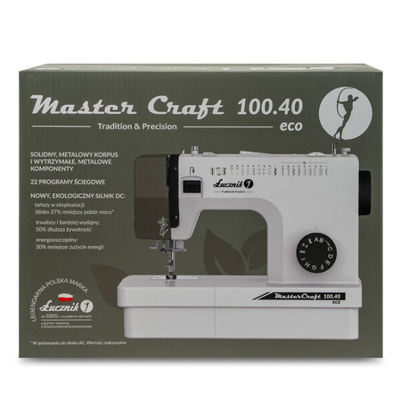 Maszyna do szycia Łucznik Master Craft 100.40 eco z walizką