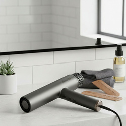 Suszarka do włosów BLDC Łucznik HyperAir IQ 1.0 Midnight Gray 1800W z funkcją jonizacji ujemnej