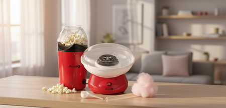 Maszynka do popcornu + urządzenie do waty cukrowej