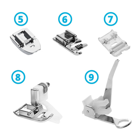 Set of 12 sewing machine feet
