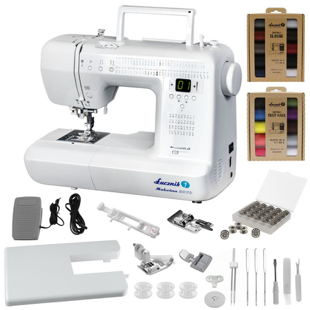 Malvina 2070 sewing machine with table, thread and bobbin set