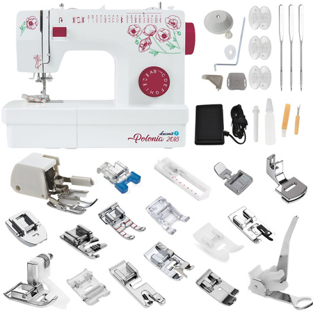 Lucznik Polonia 2018 sewing machine with a set of feet