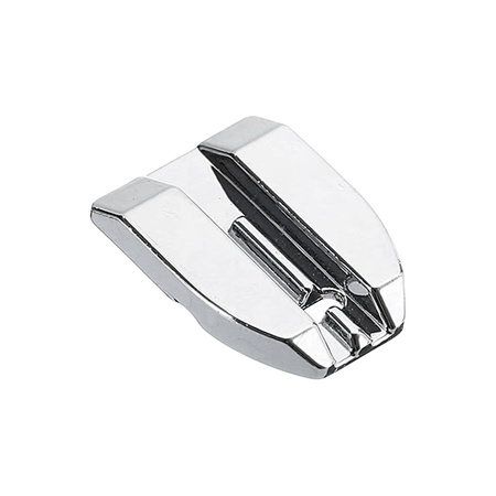 Foot for sewing in covered zippers