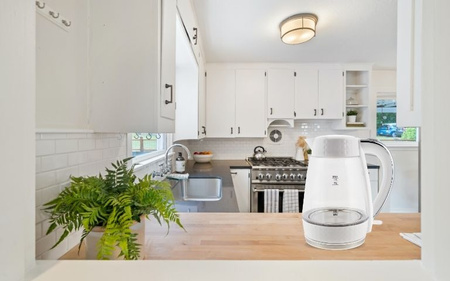 PK-2018 electric glass kettle - white