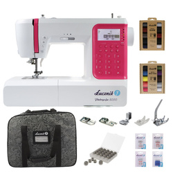 Patrycja 2090 Nähmaschine mit Koffer, Fadensatz, Nadeln, Füßchen und Spulen