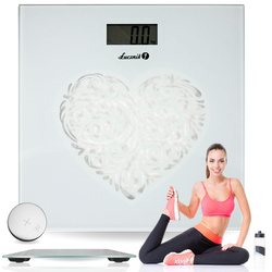 Bathroom scale BS-973 W1- white heart