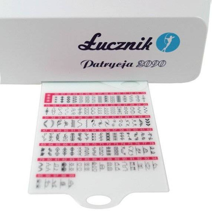 Patrycja 2090 Nähmaschine mit Koffer, Fadensatz, Nadeln, Füßchen und Spulen